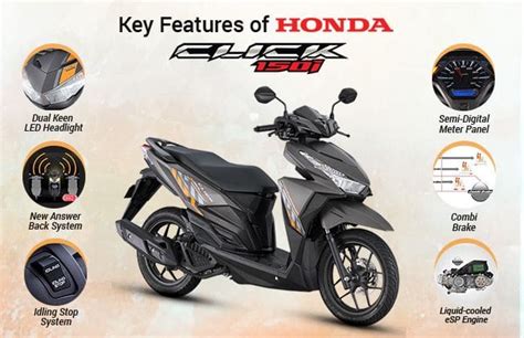 Discontinued Honda Click 150i Standard Features & Specs .